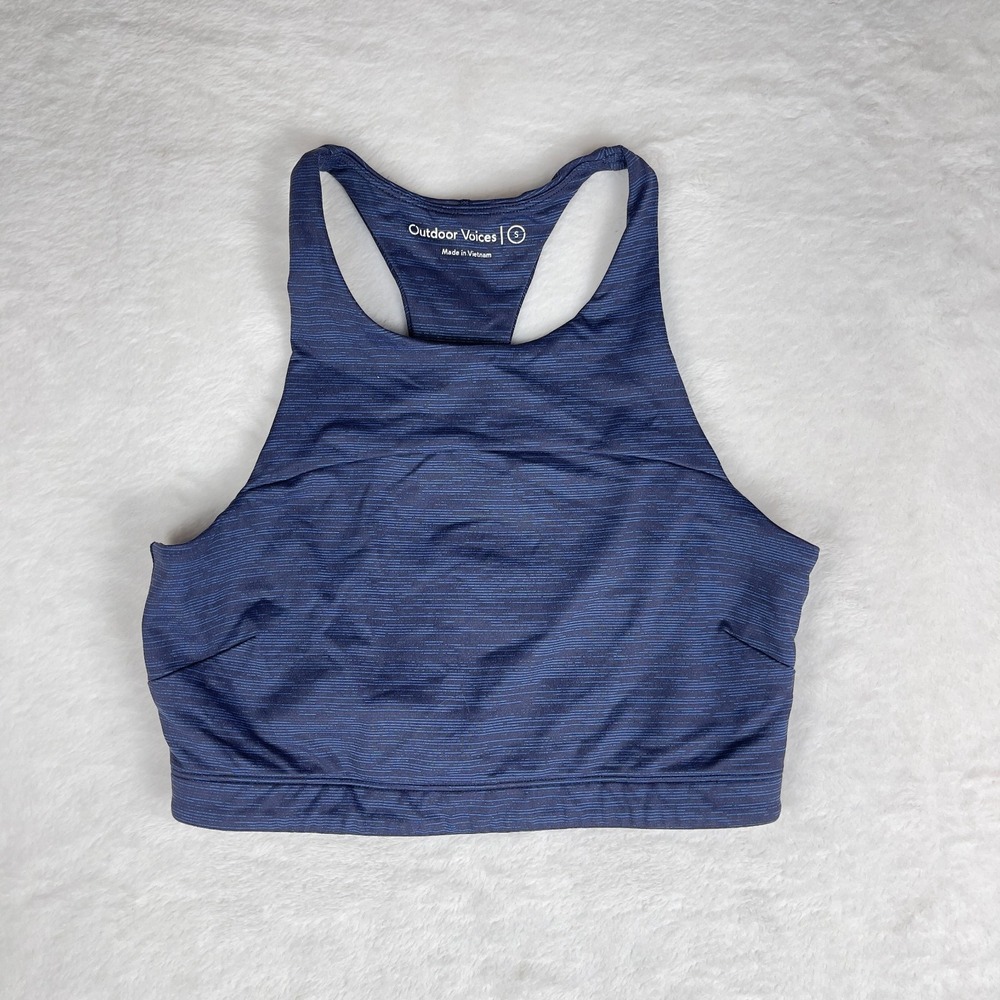 Outdoor Voices Sports Bra Womens Small Blue Athletic Gym Training Racerback
